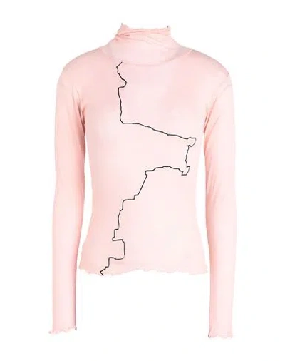 Baserange Woman T-shirt Light Pink Size S Organic Cotton