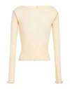 Baserange Woman T-shirt Pastel Yellow Size Xs Organic Cotton