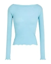 Baserange Woman T-shirt Slate Blue Size Xs Organic Cotton