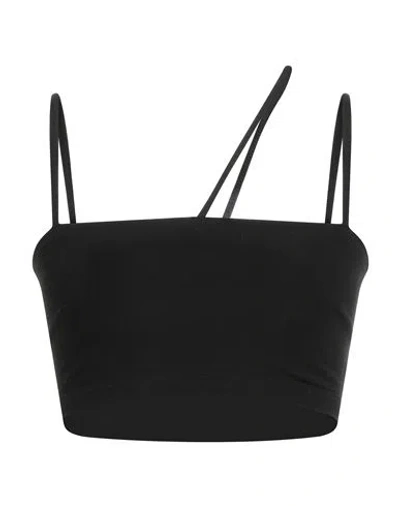 Baserange Woman Top Black Size M Organic Cotton, Elastane