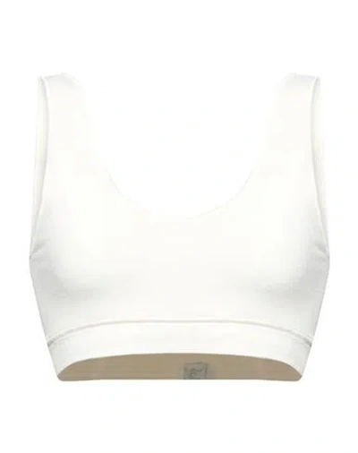 Baserange Woman Top Ivory Size Xs/s Organic Cotton, Polyamide, Elastane