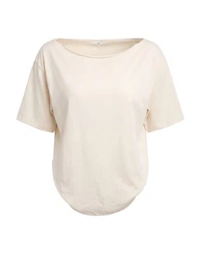 Baserange Woman T-shirt Ivory Size Xl Organic Cotton In Pink