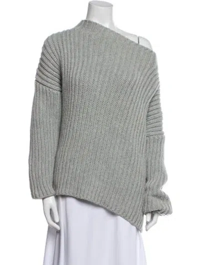 Pre-owned Baserange Wool Asymmetrical Sweater In Blue