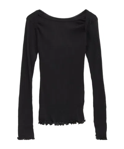 Baserange Wool T-shirt In Black