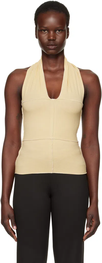 Baserange Yellow Cinder Halter Top In Hen Yellow