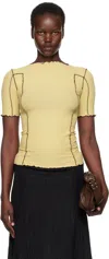 Baserange Yellow Omato 3/4 T-shirt In Hen Yellow