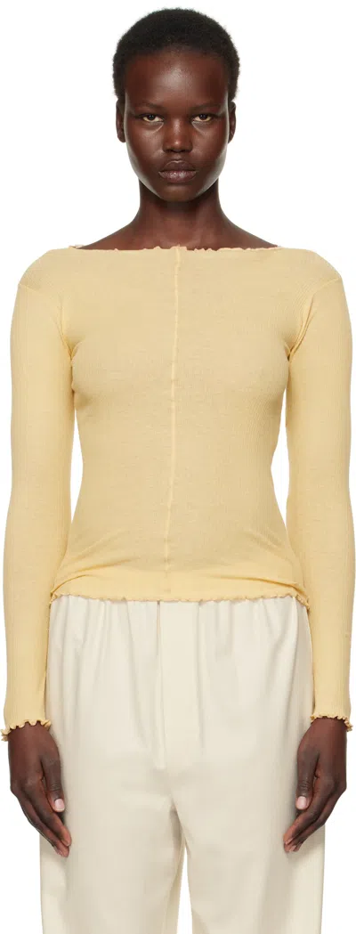 Baserange Yellow Pama Long Sleeve T-shirt In Hen Yellow