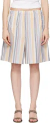 Baserange Yellow Stave Shorts In Multi