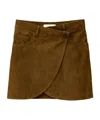 Bash Asymmetric Cut Skirt In Brown