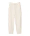 Bash Belt Loop Casual Pants In White