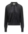Bash Boston Buttoned Collar Cardigan In Black