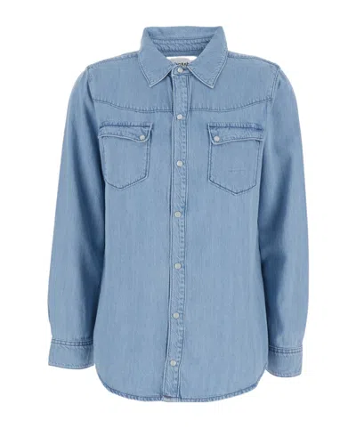 Bash Button-down Denim Shirt In Blue