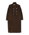 Bash Button-front Coat In Black