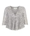 Bash Cara Sequin-embellished Top In Gray