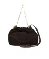 Bash Chain Strap Suede Shoulder Bag In Brown