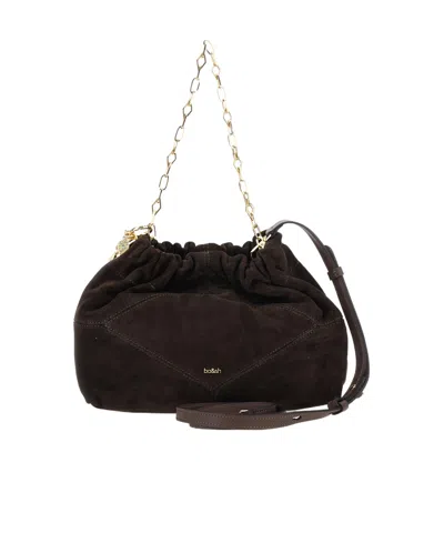 Bash Chain Strap Suede Shoulder Bag In Brown