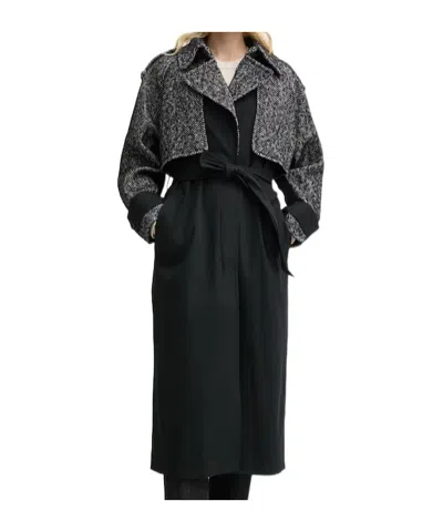 Bash Dinara Trench Coat In Black