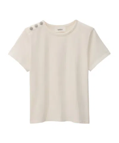 Bash Elmer Embellished Shoulder T-shirt In White