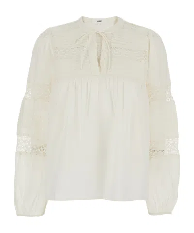 Bash Embroidered Long-sleeved Shirt In White