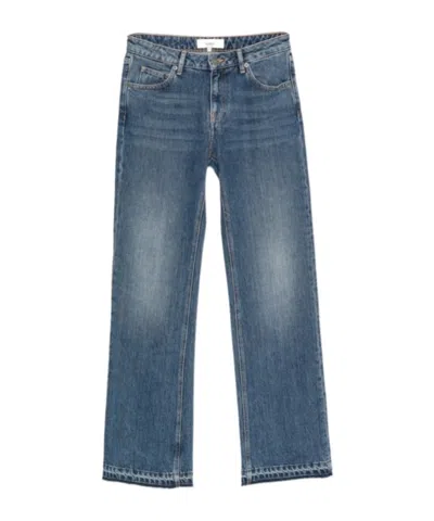 Bash Faded-detail Denim Trousers In Blue