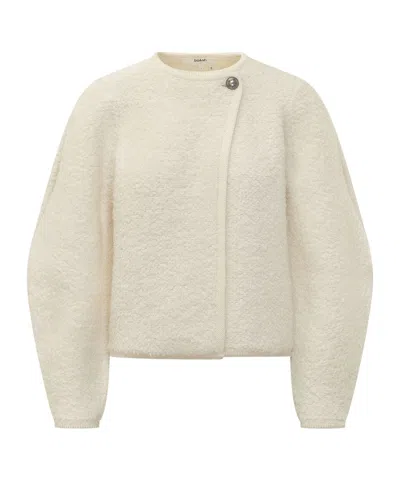 Bash Fida Textured Cardigan In Cream
