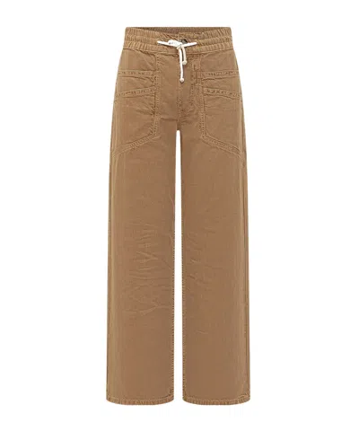 Bash Fima Drawstring Wide-leg Jeans In Brown