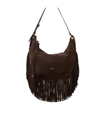 Bash Handbag With Adjustable Shoulder Strap In Dark Brown