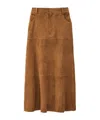 Bash High-waisted Skirt In Brown