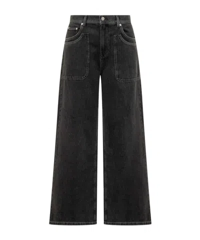 Bash Highrise Wideleg Jeans In Black