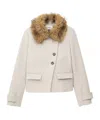 Bash Lapel Long-sleeved Coat In White
