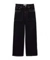 Bash Logo Wide-leg Jeans In Black