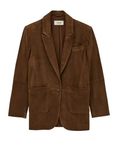 Bash Long Sleeve Blazer In Brown