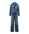 Bash Long-sleeved Denim Jumpsuit In Blue