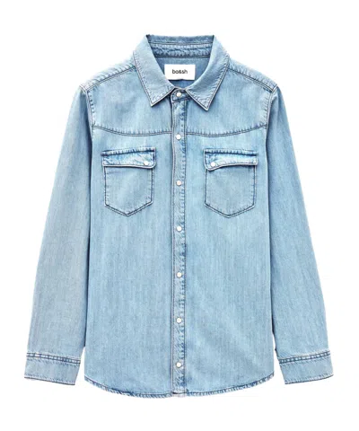 Bash Long-sleeved Denim Shirt In Blue