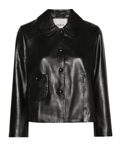 Bash Mylos Leather Jacket In Black