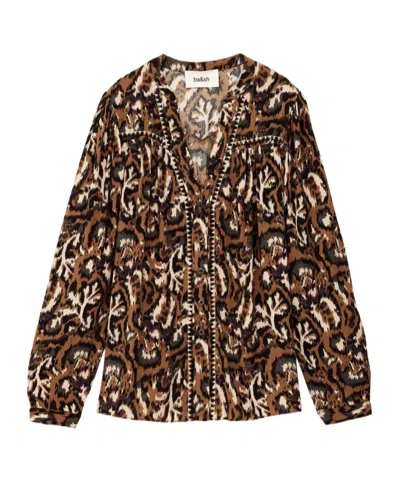 Bash Onada Patterned Top In Brown