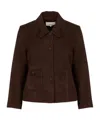 Bash Peter Pan Collar Leather Jacket In Black