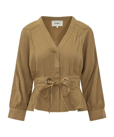 Bash Precila Tie-waist Top In Brown