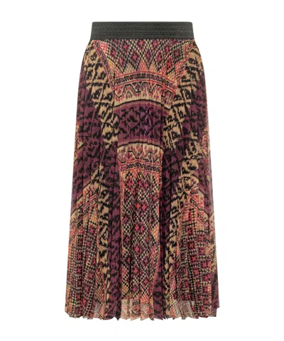 Bash Printed Half-length Skirt In Multi