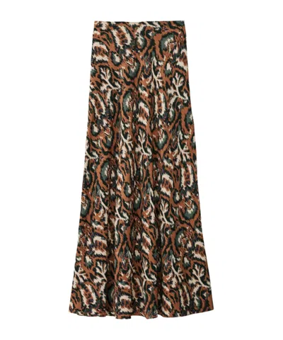 Bash Printed Skirt In Brown