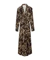 Bash Printed V-neck Long Dress In Multi