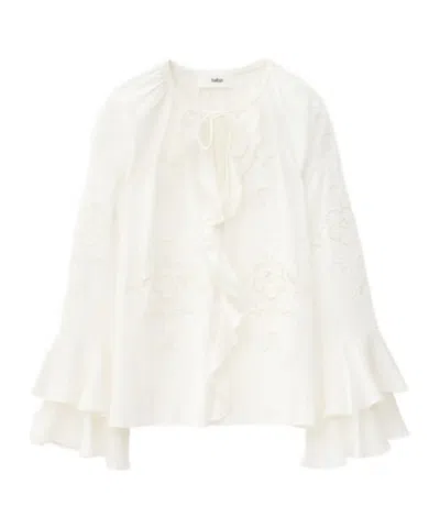 Bash Ruffle Detail Blouse In White