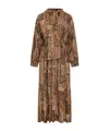 Bash Tie Collar Dress In Brown