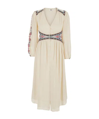 Bash V-neck Dress In Brown