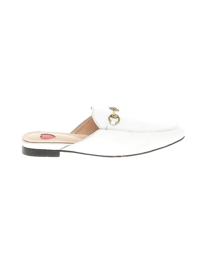 Pre-owned Bashafanni Mule/clog In White