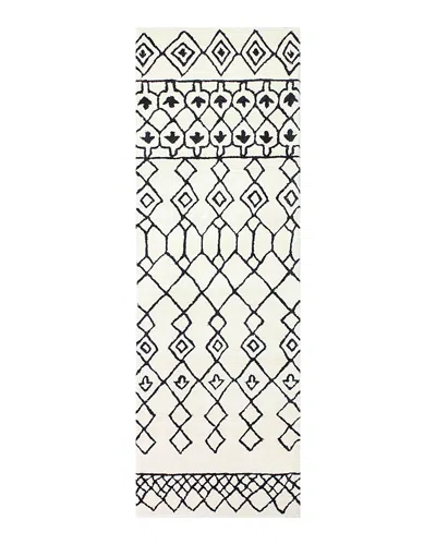 Bashian Chelsea St258 Runner Rug, 2'6 X 8' In Ivory/black