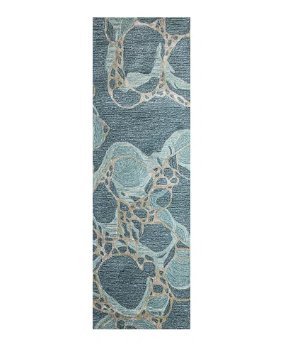 Bashian Larchmont Lr393 Runner Area Rug, 2'6 X 8' In Teal