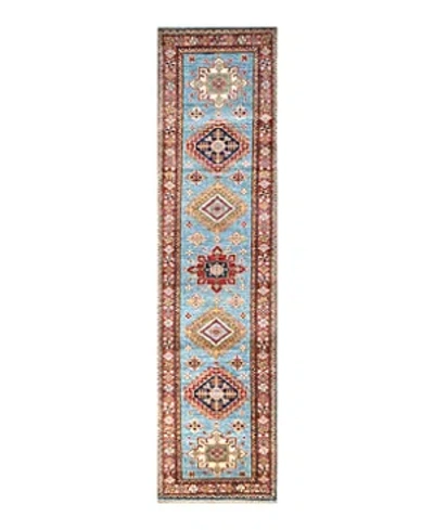 Bashian One Of A Kind Fine Kazak Runner Area Rug, 2'8 X 10'3 In Light Blue