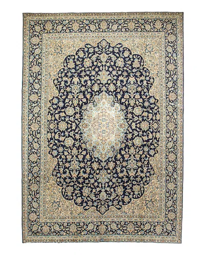 Bashian One Of A Kind Persian Kerman Area Rug, 9'6 X 13'7 In Dark/blue