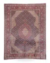 Bashian One Of A Kind Persian Sarouk Area Rug, 10'8 X 13'11 In Dark/blue
